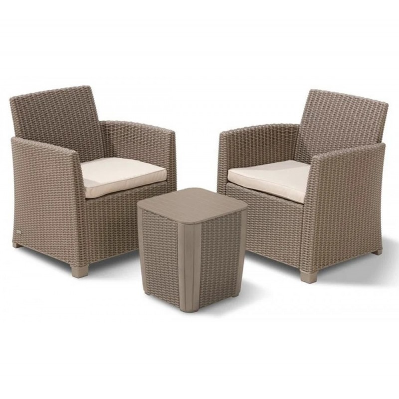 Debora terrace set Καπουτσίνο Πολυθρόνα:68x70x76cm