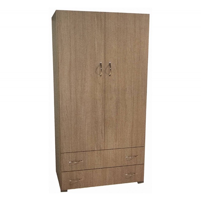 B007 Ντουλάπα με 2 συρτάρια Kap - 333 90x47x185cm