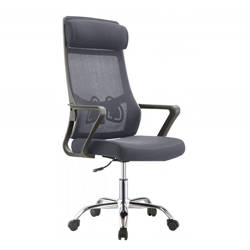 Volcano πολυθρόνα γραφείου διευθυντική Ανθρακί LM06/Τ04 51x60x99-110(66-77/46-57)cm