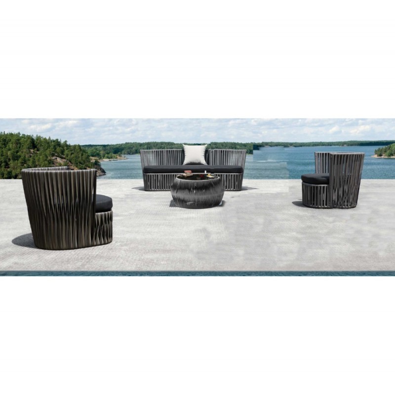 Asset set εξωτερικού χώρου 4τμχ Τραπεζάκι:80x80x37cm