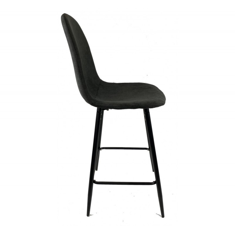 Charles σκαμπό μεταλλικό με ύφασμα Ανθρακί  FK117-32 52.419355  -37x42x117/65cm 