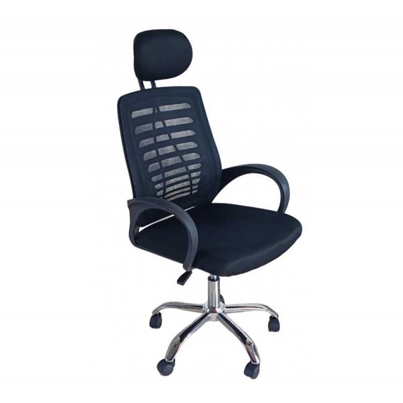 Blow πολυθρόνα γραφείου διευθυντική Μαύρο HW10B 60x62x112-122(60-70/42-52)cm