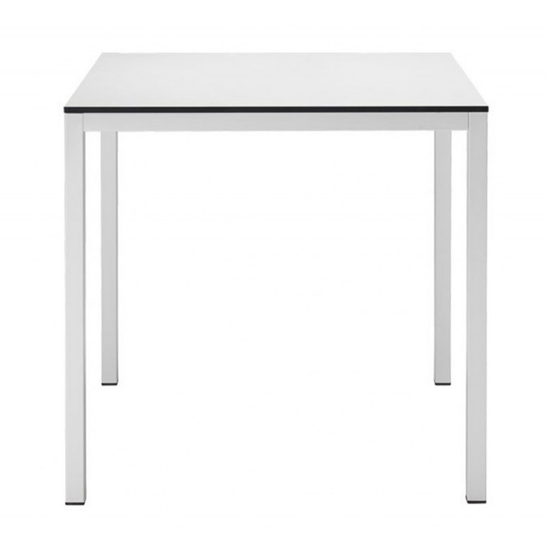 Mirto art.2421-3 τραπέζι 70x70x75 cm Σκελετός με επίστρωση χάλυβα χρωμα λευκό   - Compact laminate top 