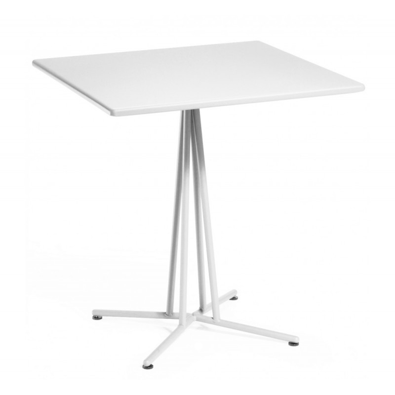 Bristol τραπέζι μεταλλικό 70x70x75 υψος cm - λευκό χρώμα 