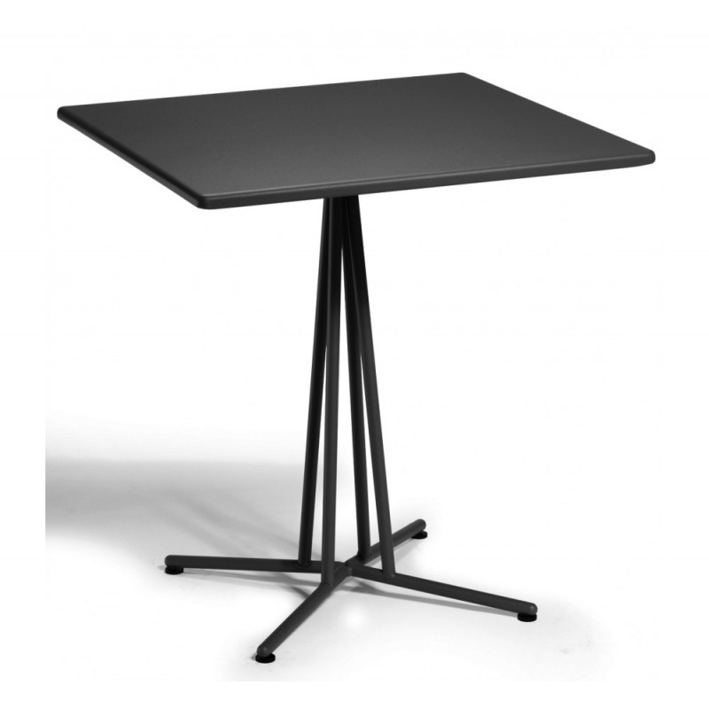 Bristol τραπέζι μεταλλικό 70x70x75 υψος cm -μαύρο χρώμα 