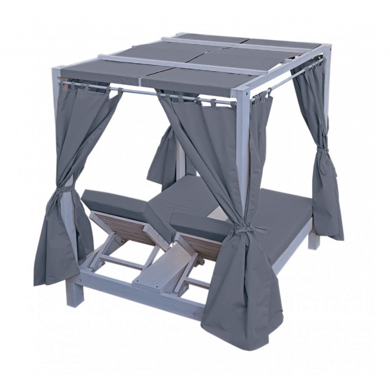 AVG240-2 ξύλινο daybed Λευκό 198x155x198cm