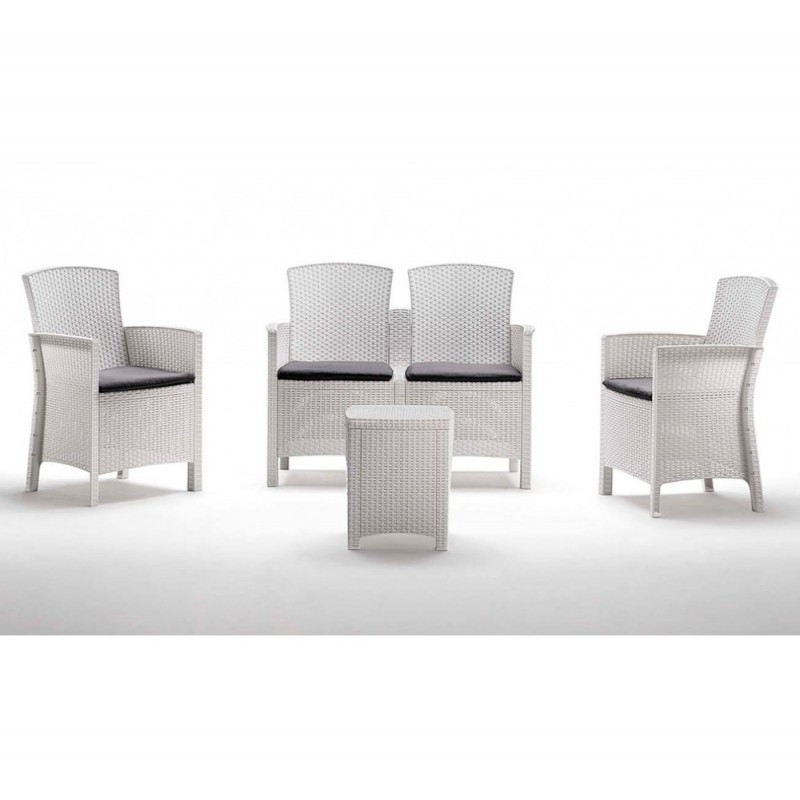 Open 2 set 4τμχ Storage Λευκό Τραπέζι:60x54x41cm