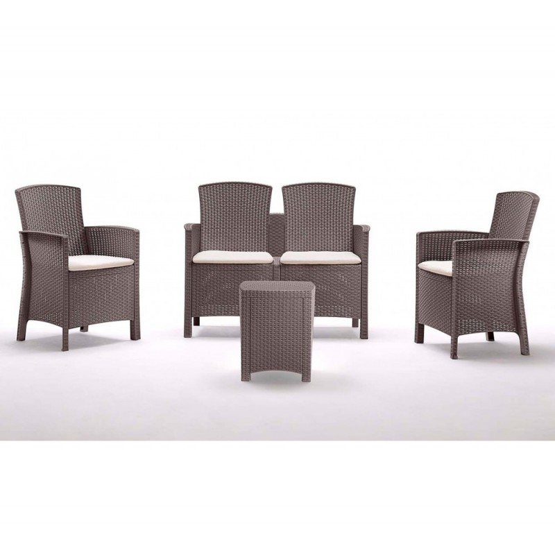 Open 2 set 4τμχ Storage Καφέ Τραπέζι:60x54x41cm