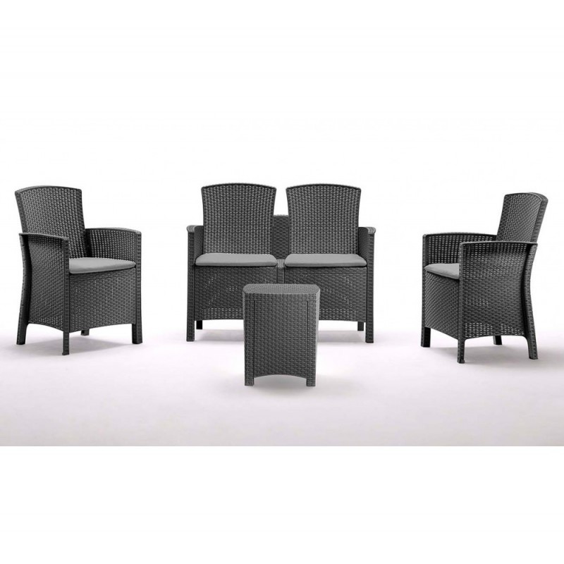 Open 2 set 4τμχ Storage Ανθρακί Τραπέζι:60x54x41cm