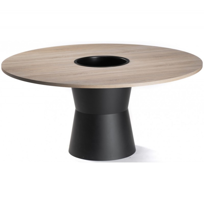 Nidaba τραπέζι technopolymer - HPL με δοχείο Ø160cm H74cm