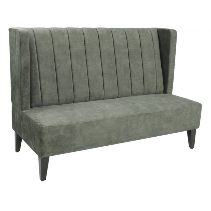 Newry ξύλινος καναπές Με ύφασμα ΓΚΡΙ 140x70x110cm