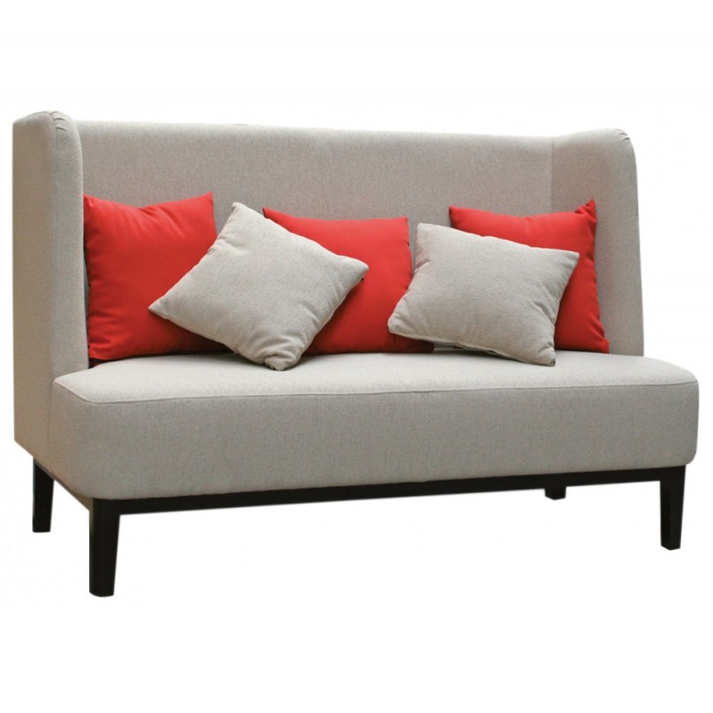 Lisburn καναπές ξύλινος Με ύφασμα κρέμ  135x75x110cm