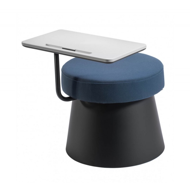 Salt 56 πουφ με περιστρεφόμενο δισκίο MG - Maglia Vinyl Fabric 56(56)x49x72cm