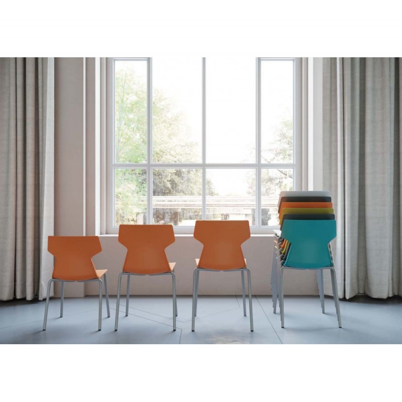 Tema Air 4 καρέκλα 33-Orange 42x41x68(38)cm