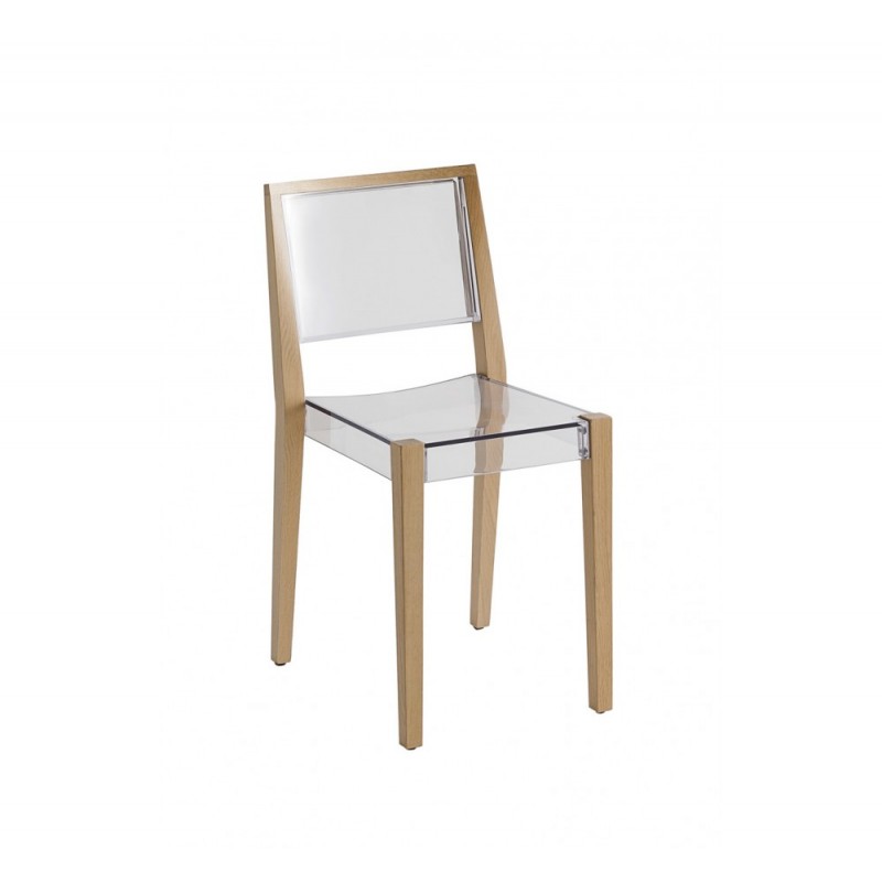 Together ξύλινη καρέκλα 44 - Διάφανο  52x36x80(46)cm