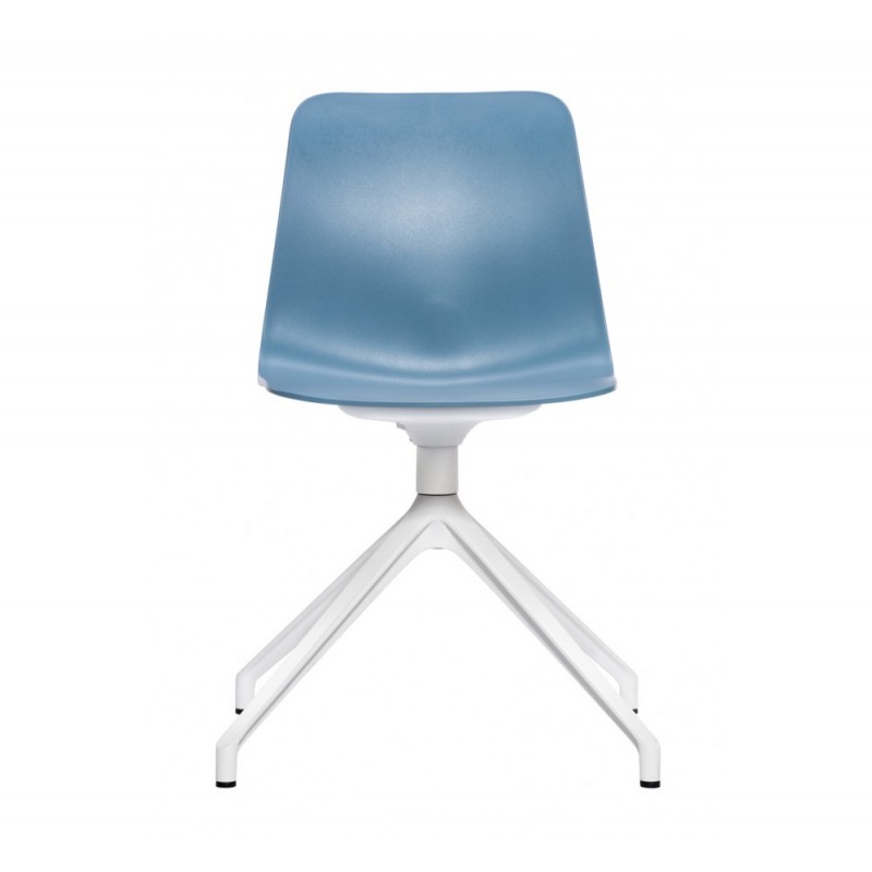 Unik U καρέκλα γραφείου 98-Pale blue 72x72x80(46)cm  πολυπροπυλενειο μπλε - λευκο σκελετο 
