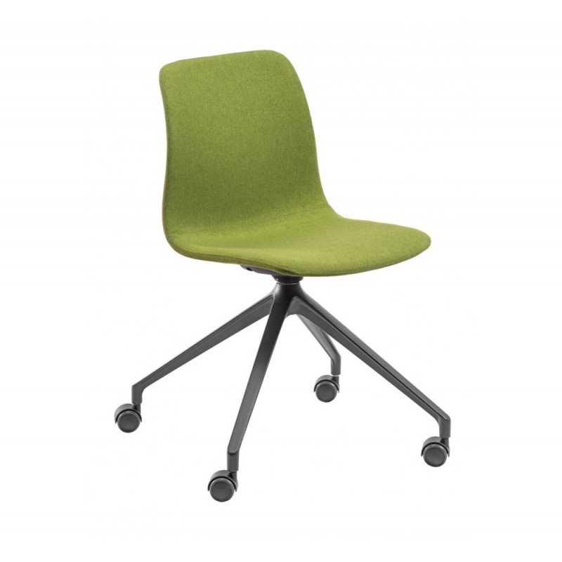 Unik UR uph καρέκλα γραφείου Black 72x72x81(45)cm  - πράσινο ύφασμα - μαύρη βαση 