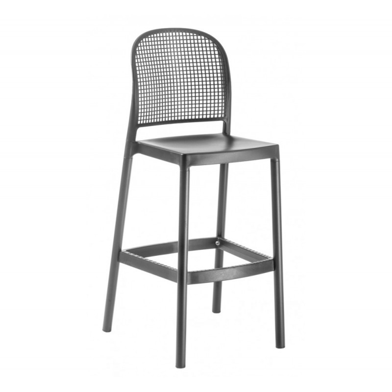 Panama σκαμπό bar 10-Black 59x48x114(75)cm