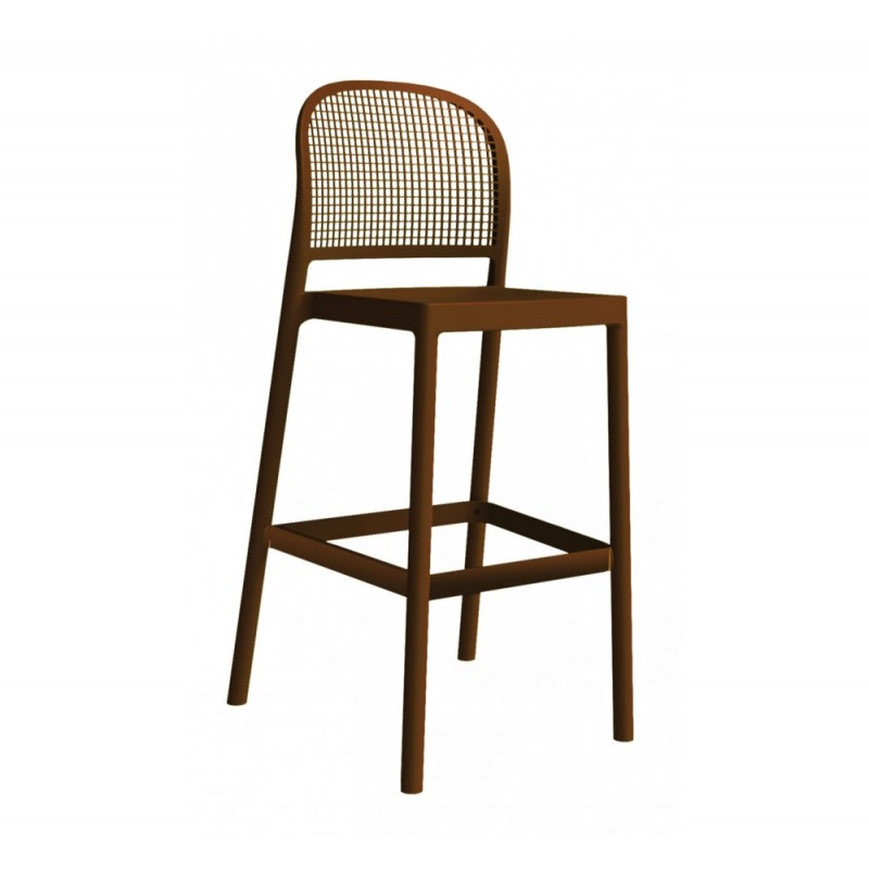 Panama σκαμπό bar 39-Brown 59x48x114(75)cm