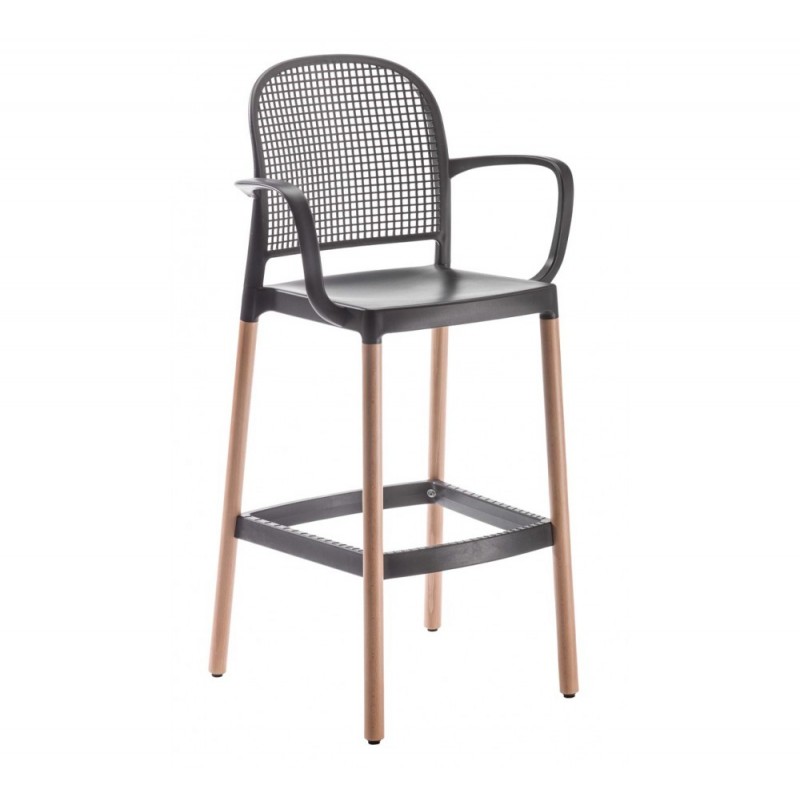 Panama BLB σκαμπό bar 10-Black 114x58x95cm