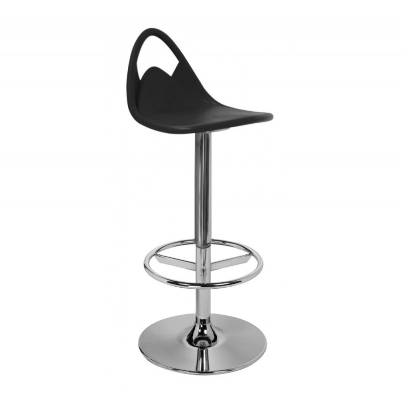 Snack A/AV σκαμπό bar 10-Black 38-40x75cm Μέταλλο - Technopolymer ΜΑΥΡΟ 