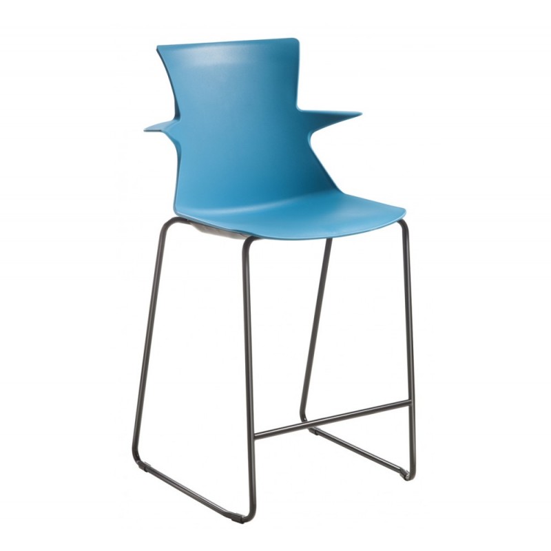 Tema ST 67/77 σκαμπό bar 35-Lime 61x48x117(77)cm Technopolymer γαλάζιο 