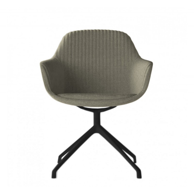 Wade L πολυθρόνα μεταλλική με ύφασμα 56x60x82(45)cm