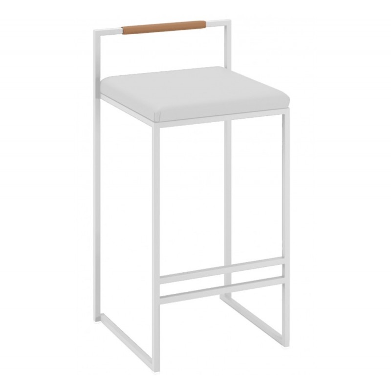 Colin σκαμπό μεταλλικό Λευκό 38x39x81cm