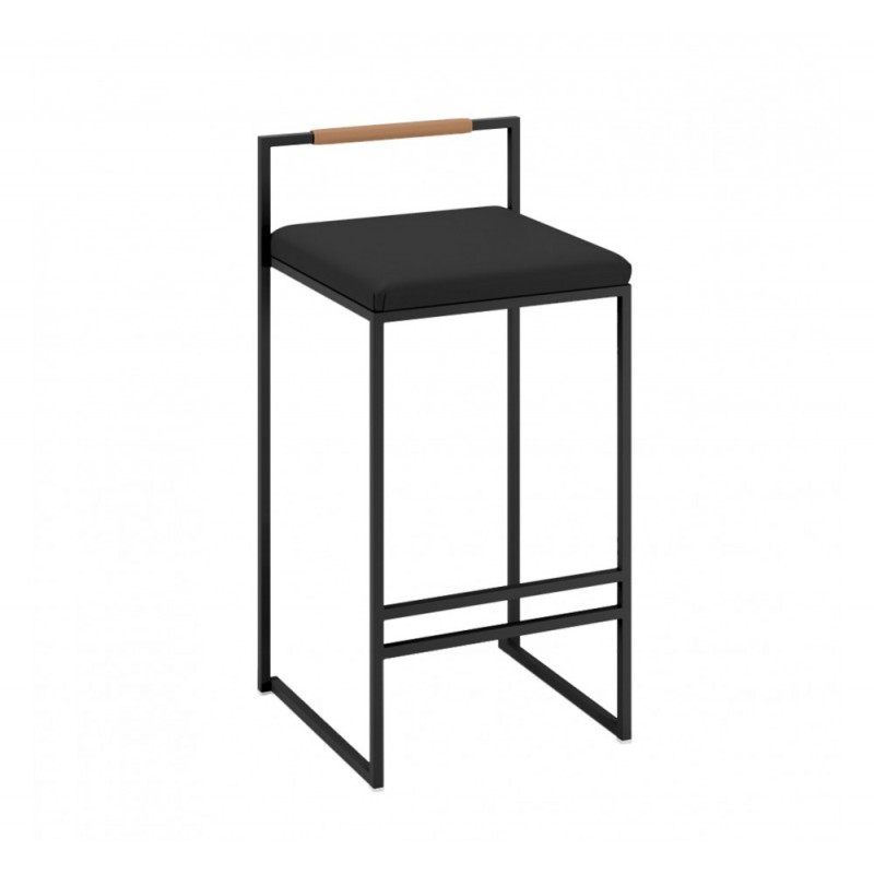 Colin σκαμπό μεταλλικό Mαύρο 38x39x81cm