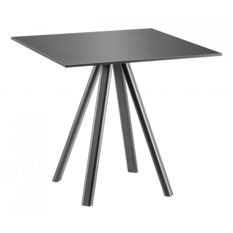 Norman Steel Slim τραπεζάκι 70x70xH74cm μαύρο χρώμα 