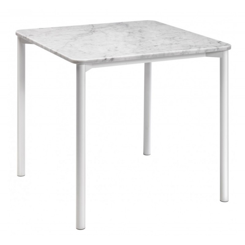 Pareo Marble τραπέζι 20mm 80x80xH74cm 80x80x74cm Υλικό κατασκευής : Αλουμίνιο - Μάρμαρο