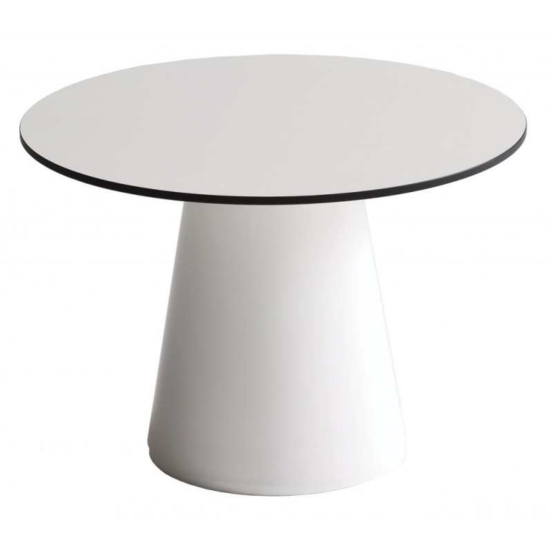 Roller τραπεζάκι H40cm 60x60x40cm Ø60x40cm - 8kg - βάση από techno-polymer & καπάκι compact λευκ΄ο χρώμα 