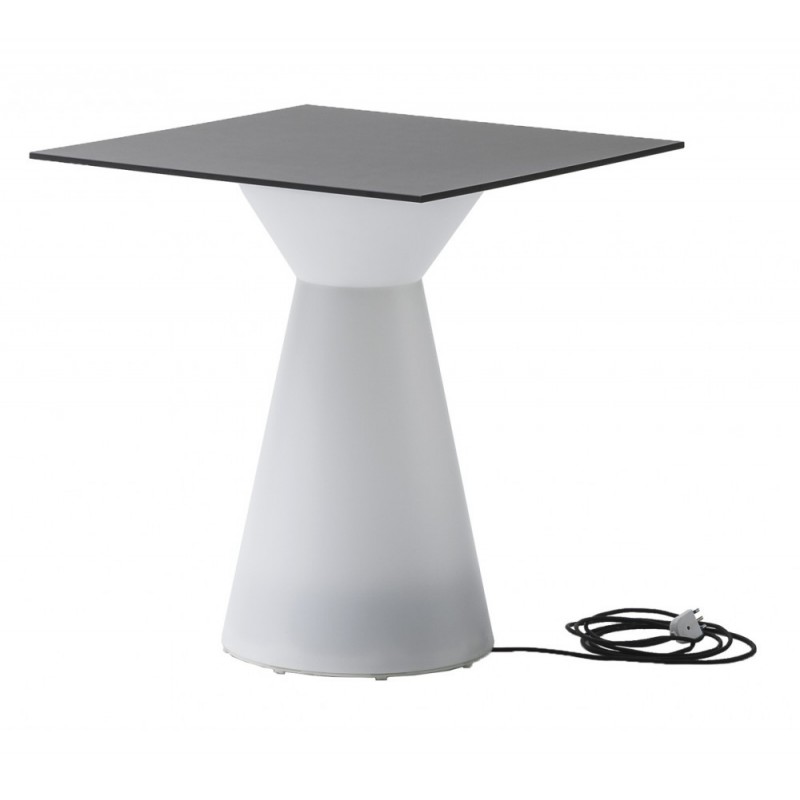 Roller Led τραπέζι Η74cm 68*69*74cm   λευκή φωτιζόμενη βάση από technopolymer. Κατάλληλο για εξωτερική χρήση.