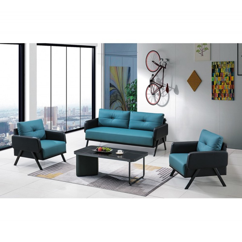 Contour S/3 set μεταλλικό μαύρο Πολυθρόνα 80x75x81cm