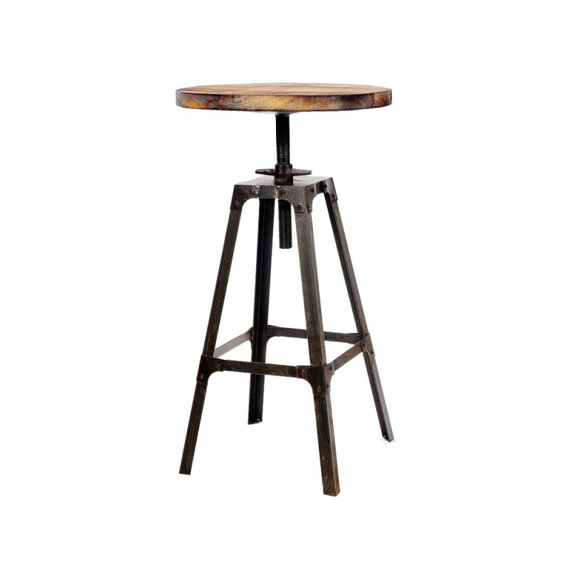 Clive μεταλλικό σκαμπό bar Mαύρο Φ35Χ75cm 