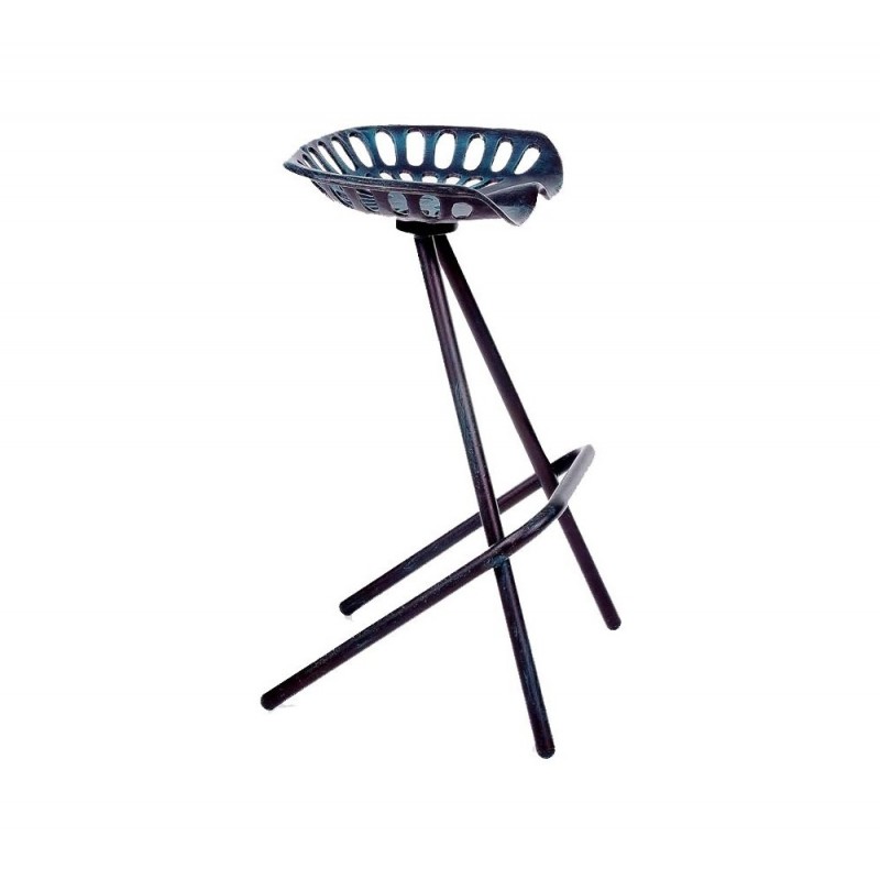 Aleta μεταλλικό σκαμπό bar Mαύρο 45x45xH80(75)cm