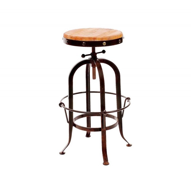 Dax μεταλλικό σκαμπό bar Aνθρακί 45x45xH75cm