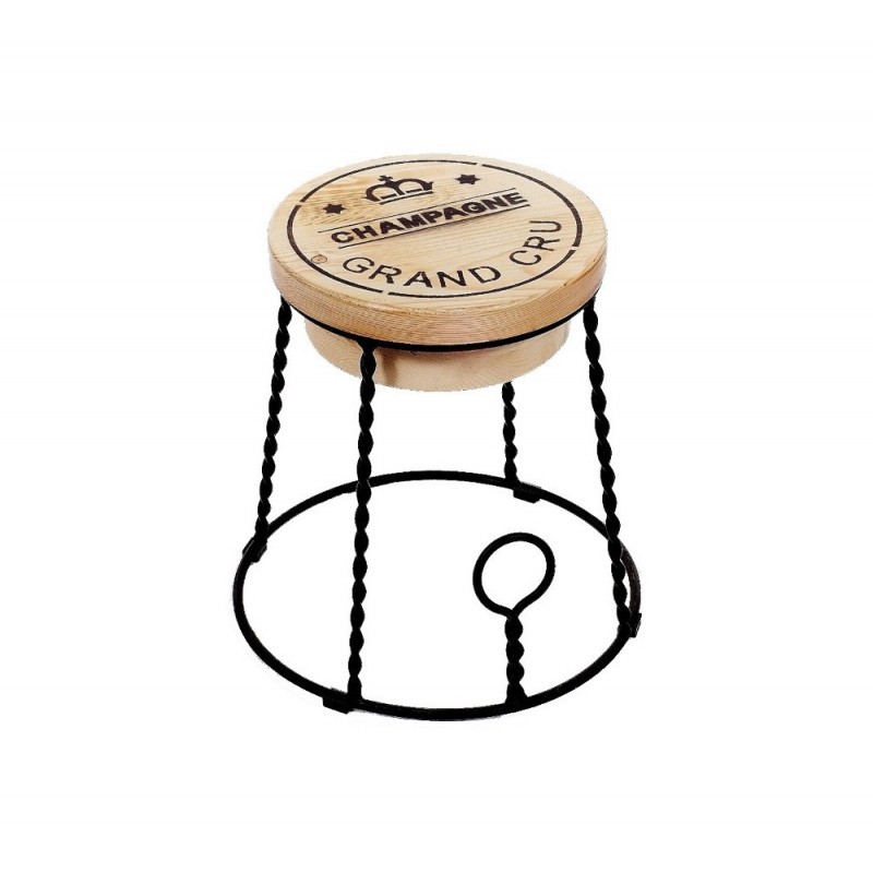 Afro χαμηλό σκαμπό Mαύρο