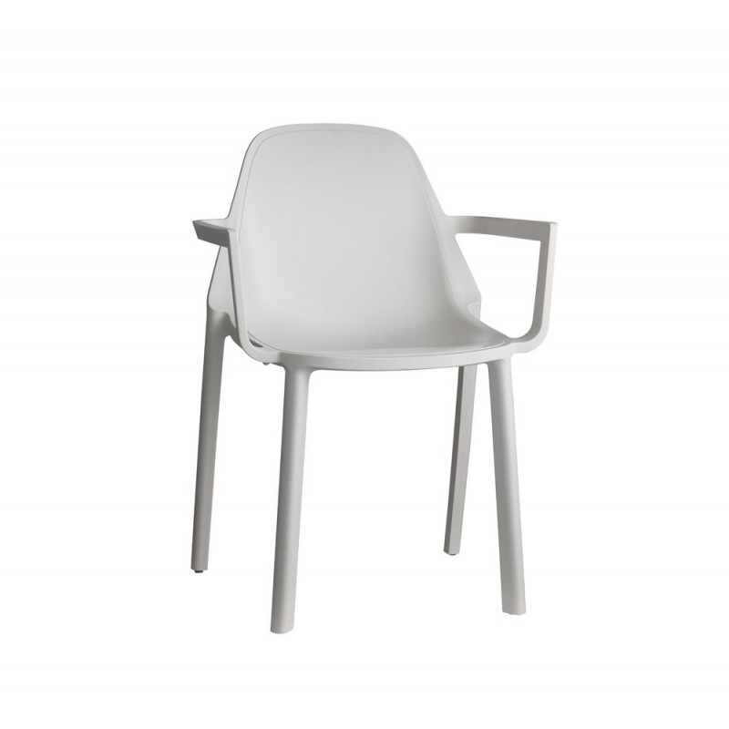 Piu πολυθρόνα 11 - Linen 58x54x82(45)cm - λευκό χρωμα πολυπροπυλενιο υλικό  