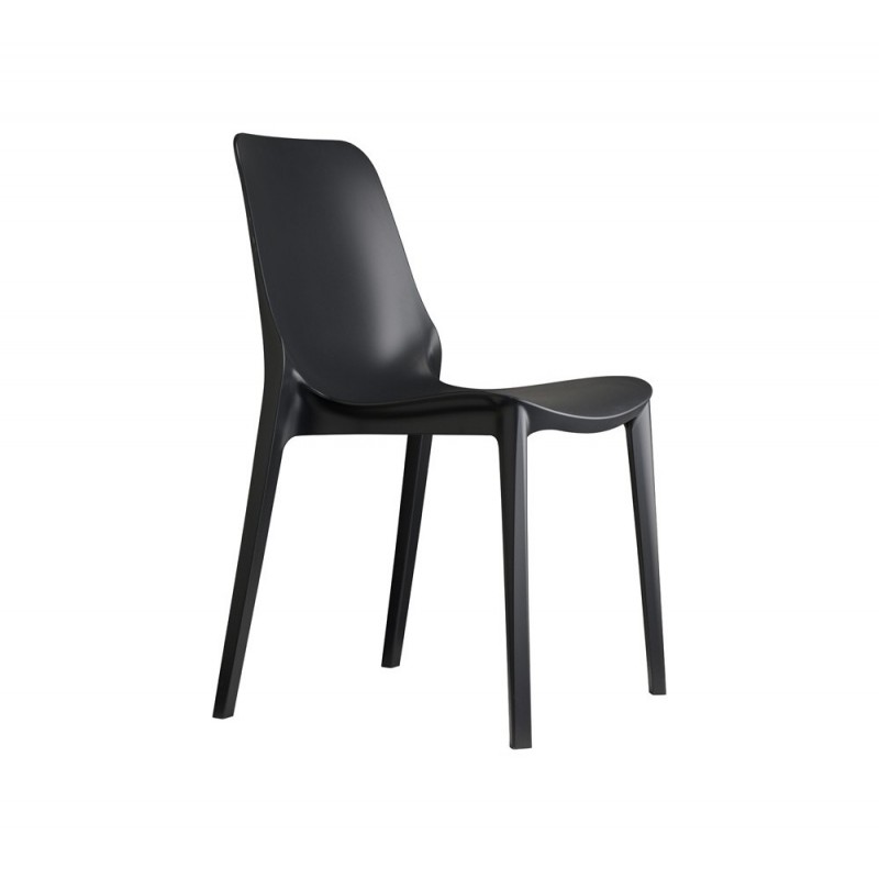 Ginevra καρέκλα 81 - Anthracite 48x56x86(47)cm - ανθρακι χρωμα τεχνοπολυμεριο 