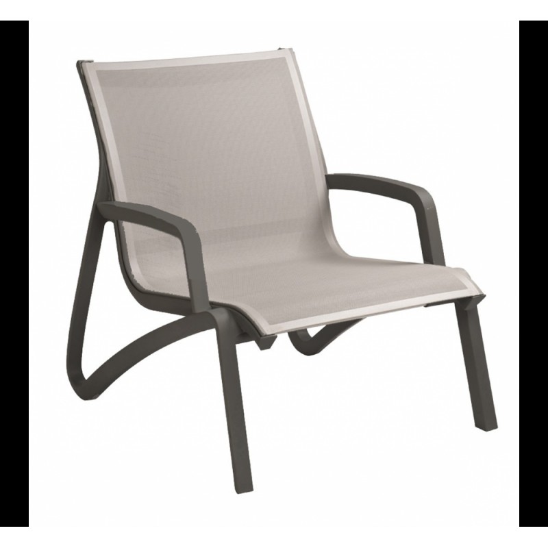 Sunset lounge πολυθρόνα T30 - Grey 74x83x84cm