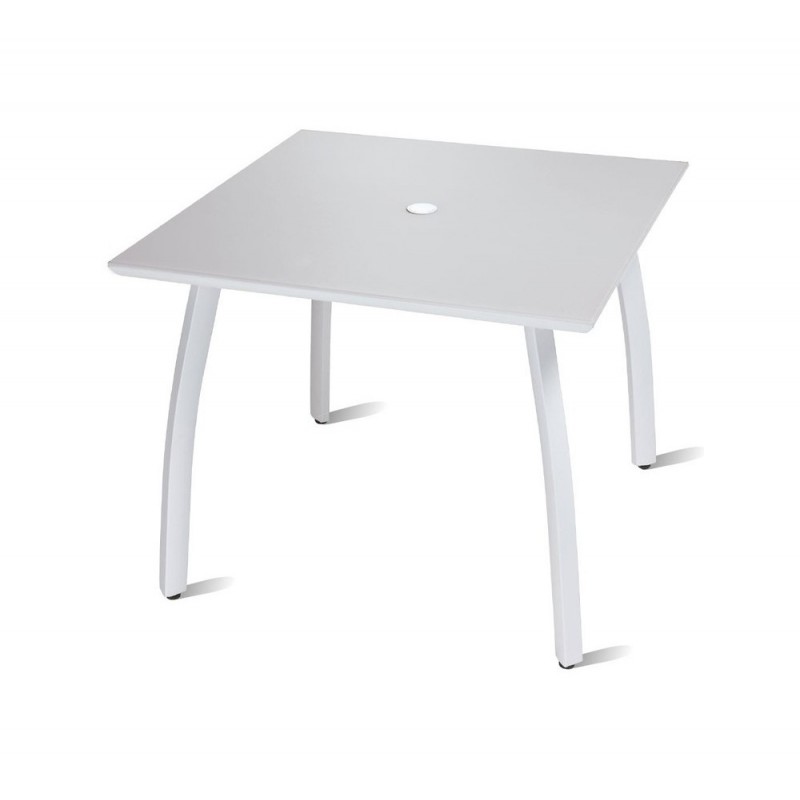 Sunset τραπέζι αλουμινίου  096 - Ice white 90x90x75cm