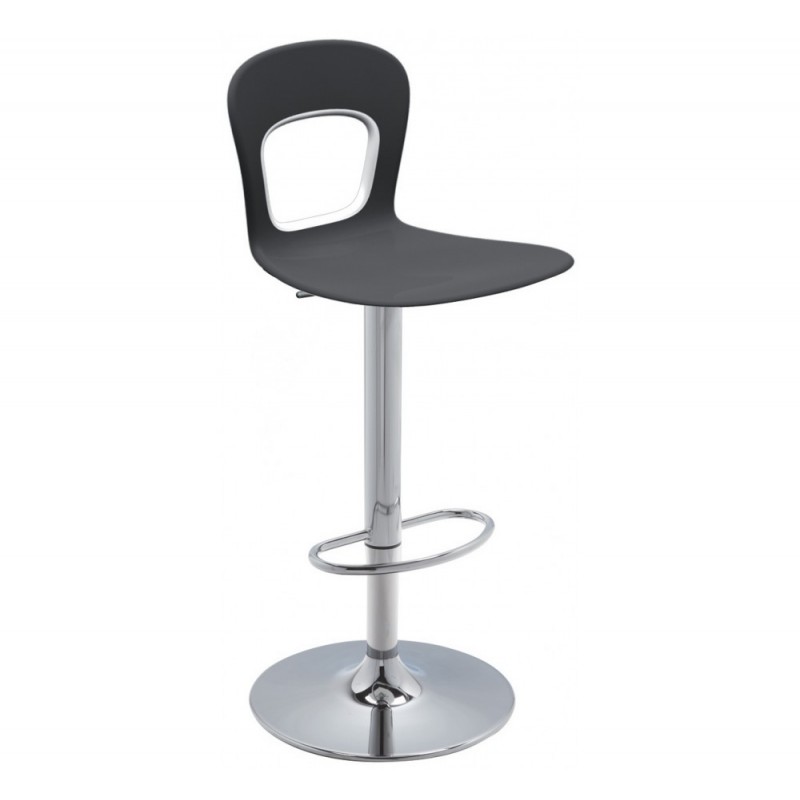 Blog 145(A/AV) σκαμπό bar 00|White  - 10| Black 40x40xH75(60)-H104(89)cm