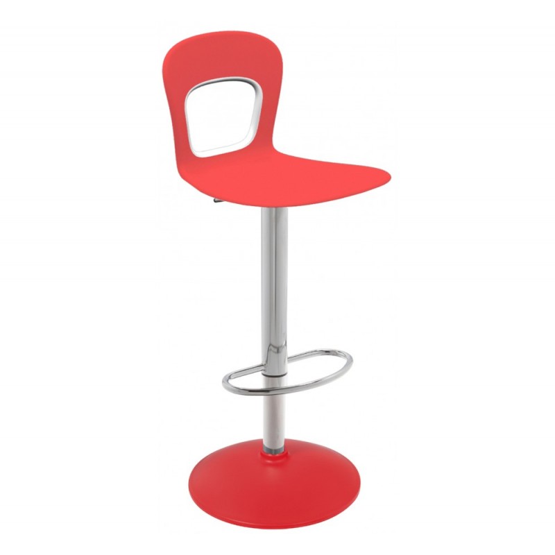 Blog 145(A/AV) σκαμπό bar 00|White  - 06|Red 40x40xH75(60)-H104(89)cm