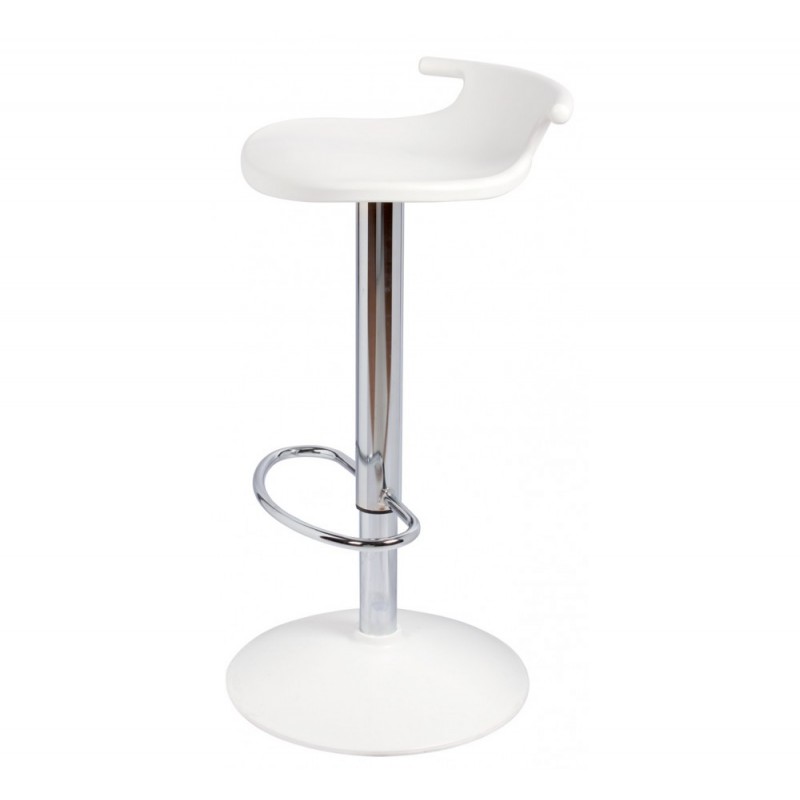 Tom A/AV σκαμπό bar 00-White 40x40x60-75cm - κάθισμα από πολυπροπυλένιο και βαση  πολυπροπυλένιο  λευκό 