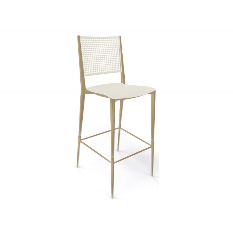 Kalipa σκαμπό bar 52|Tortora  - 01|Beige 48x52xH116(80)cm