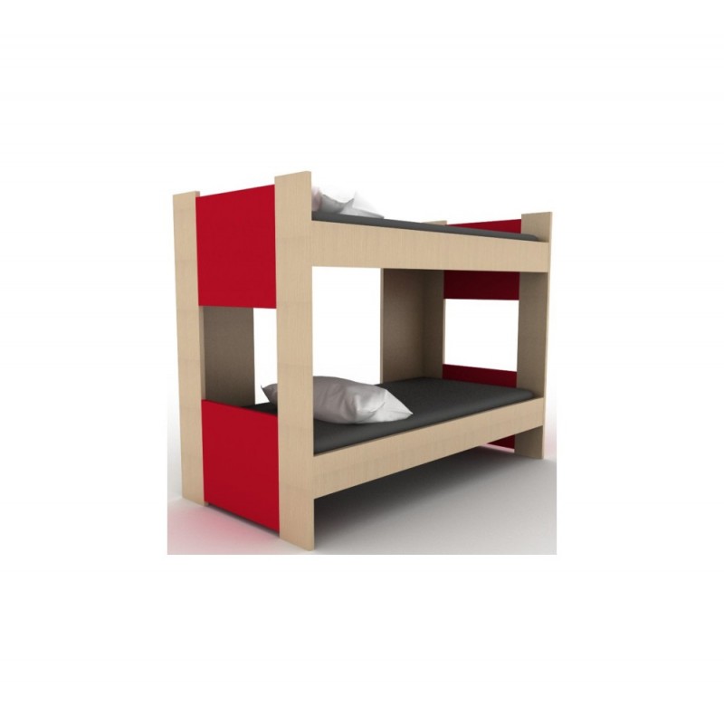 POLO κουκέτα 63 - Kόκκινο Κουκέτα 98x197x170cm / Για στρώμα 90x190cm