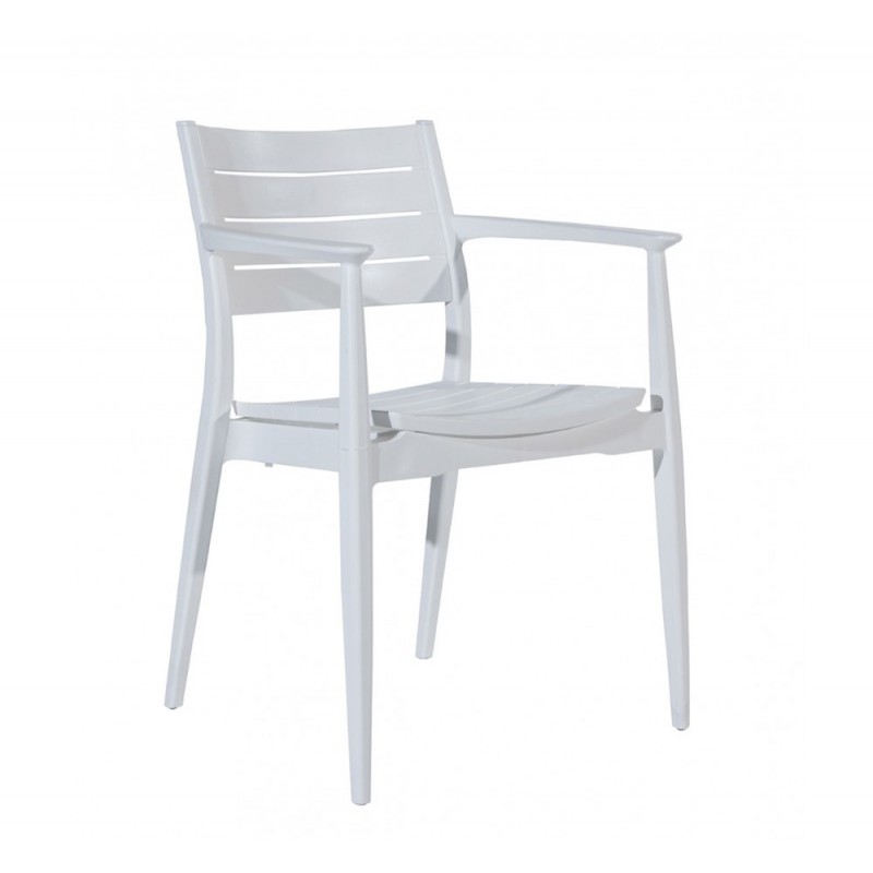 Regnum πολυθρόνα polypropylene Λευκό 58x54x82(45)cm