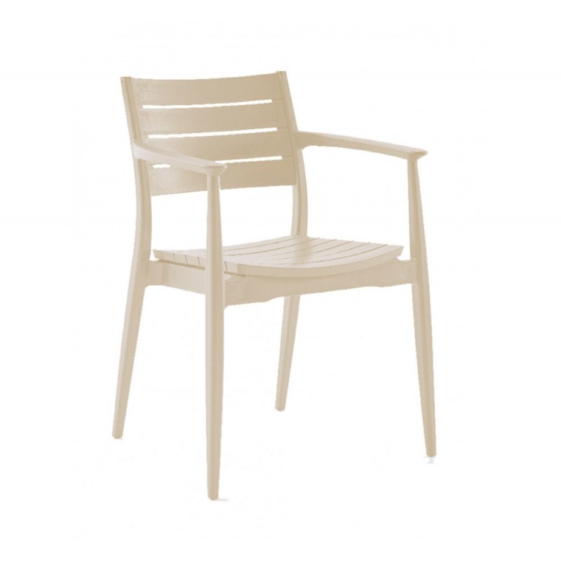 Regnum πολυθρόνα polypropylene Cappuccino 58x54x82(45)cm