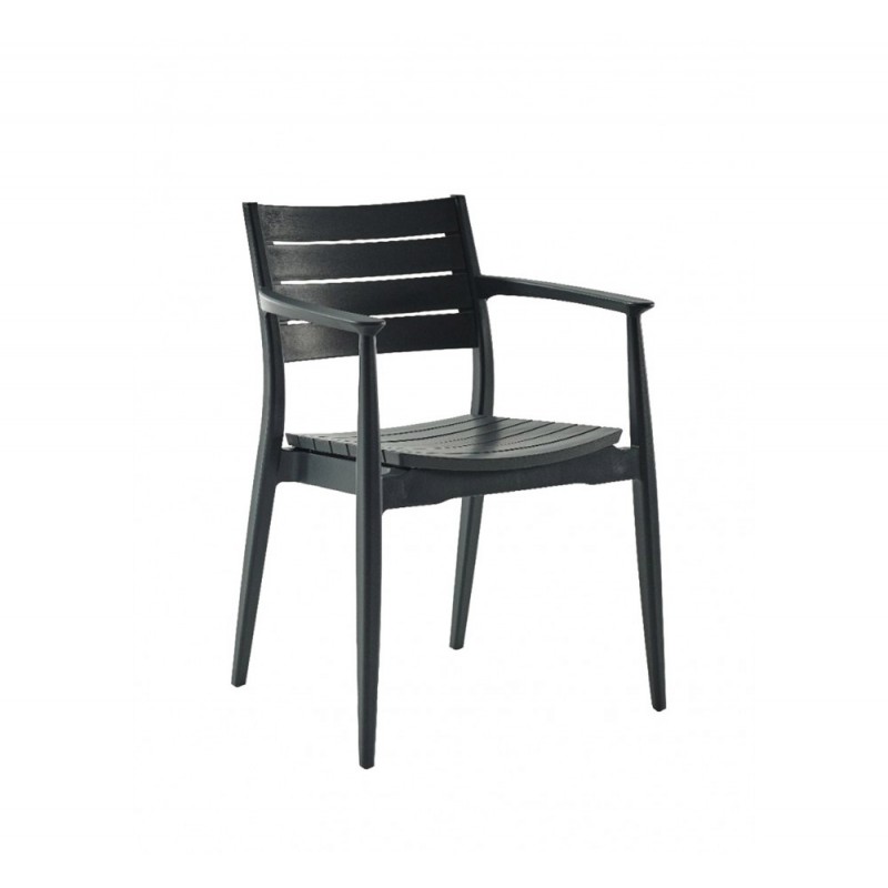 Regnum πολυθρόνα polypropylene Ανθρακί 58x54x82(45)cm